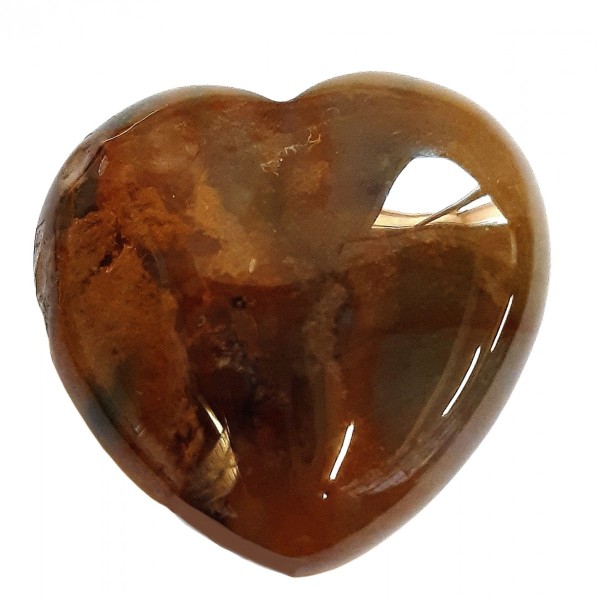 Coeur poli en jaspe marron 3cm diamètre - 15gr - Photo n°1