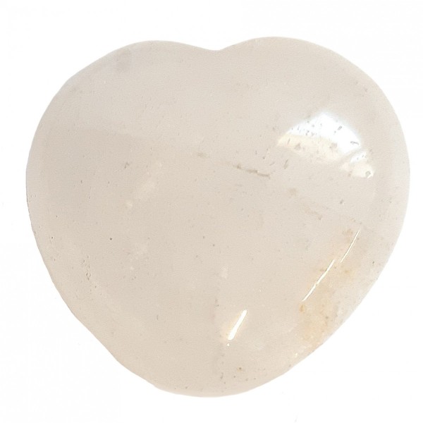 Coeur poli en agate agathe blanche 3cm diamètre - 15gr - Photo n°1