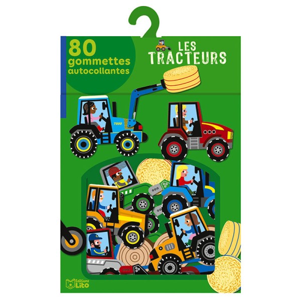 Gommettes Les tracteurs Boîte de 80 - Photo n°1