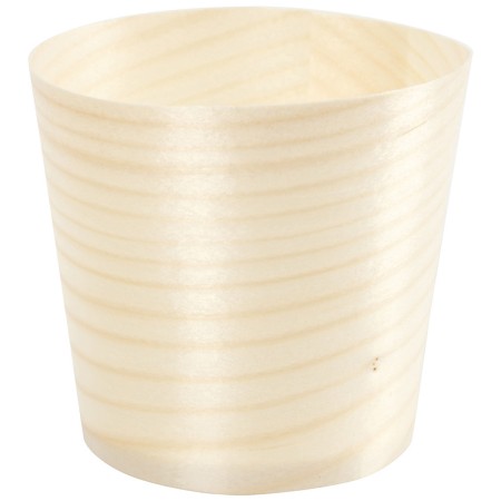 Pots en bois pour contact alimentaire - 6 x 5,5 cm - 12 pcs
