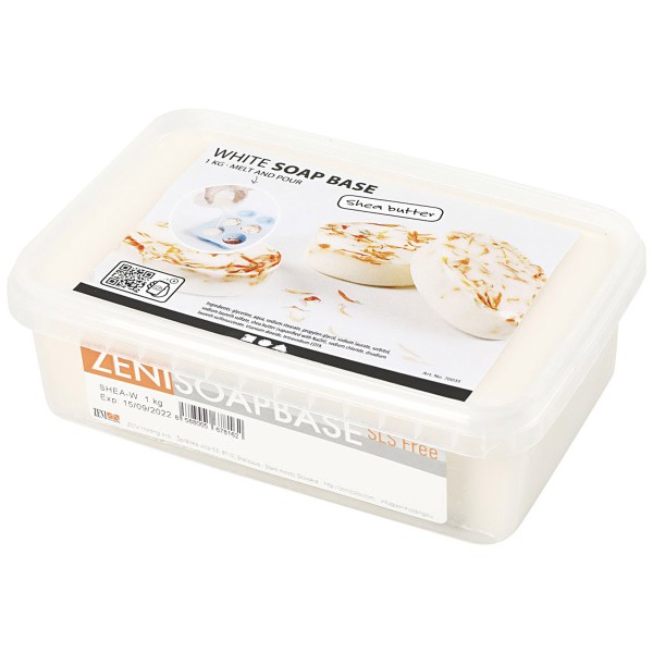 Base de savon au beurre de karité - Blanc - 1 kg - Photo n°1