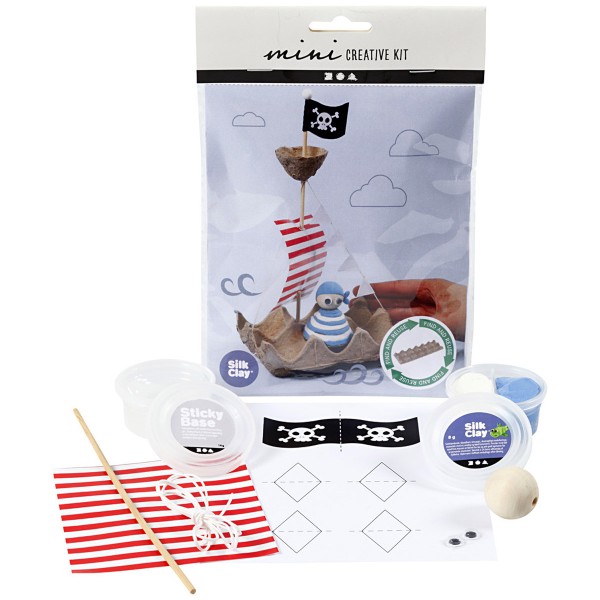 Mini kit créatif pour enfant spécial recyclage - Bateau de pirate - Photo n°1
