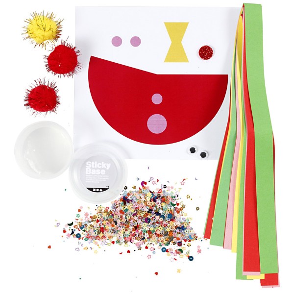 Mini kit créatif pour enfant spécial recyclage - Clown - Photo n°4