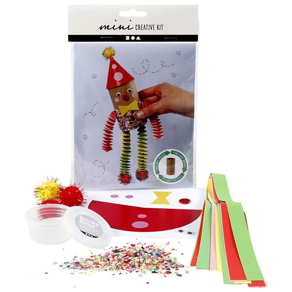 Mini kit créatif pour enfant spécial recyclage - Clown - Photo n°1