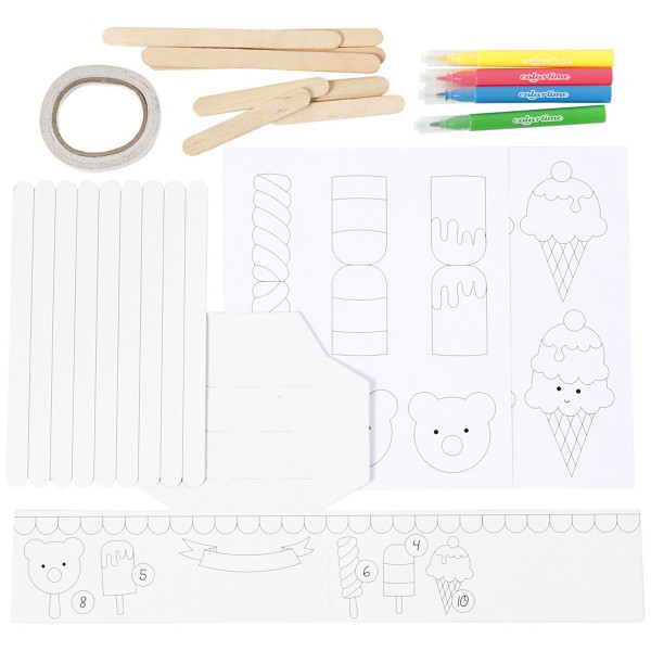 Mini kit créatif pour enfant spécial recyclage - Glaces - Photo n°4