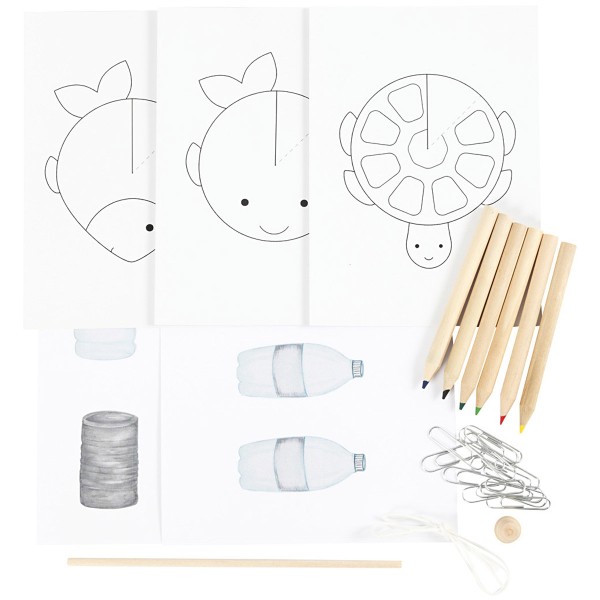 Mini kit créatif pour enfant spécial recyclage - Jeu de pêche à la ligne - Photo n°4