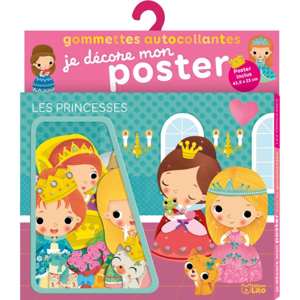 Gommettes Je décore mon poster avec les princesses Boîte de 40 - Photo n°1