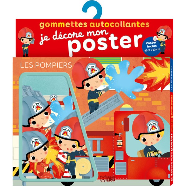 Gommettes Je décore mon poster avec les pompiers Boîte de 40 - Photo n°1