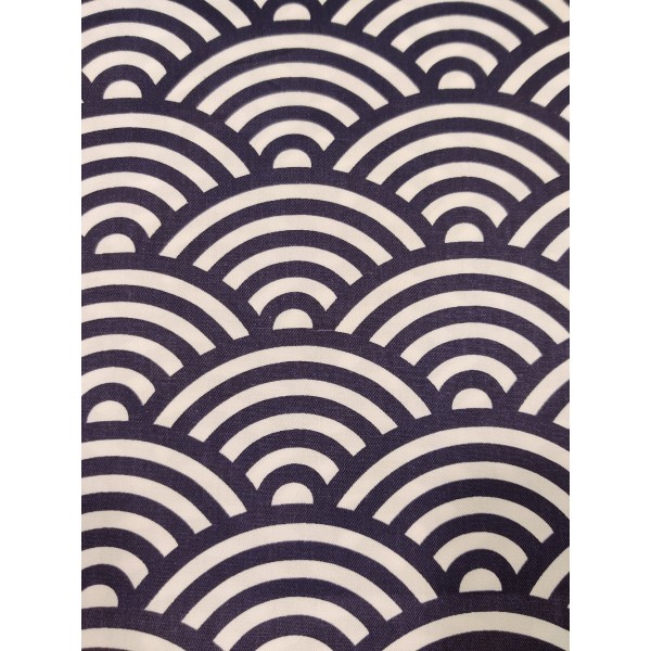 Coupon tissu japonisant – motif japonais - coton - 50x40cm - Photo n°1