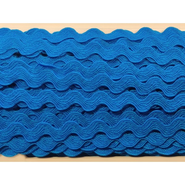 2M ruban croquet serpentine – bleu roi - polycoton – 5mm – b09 - Photo n°1