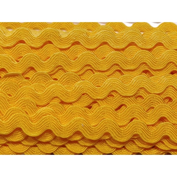 2M ruban croquet serpentine – jaune - polycoton – 5mm – b14 - Photo n°1