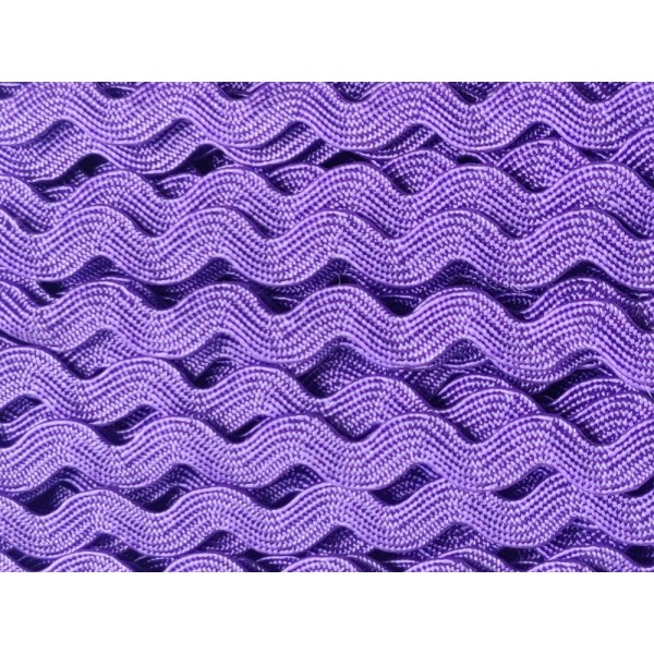 2M ruban croquet serpentine – violet - polycoton – 5mm – b17 - Photo n°1