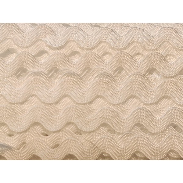 2M ruban croquet serpentine – blanc - polycoton – 5mm – b01 - Photo n°1