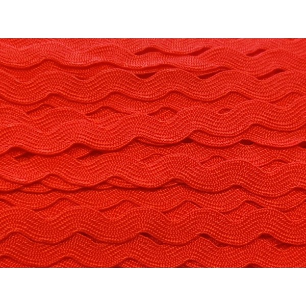 2M ruban croquet serpentine – rouge - polycoton – 5mm – b06 - Photo n°1