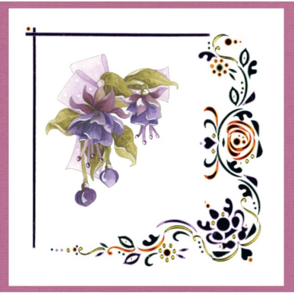 Dot and do 191 - kit Carte 3D - Fleurs violettes - Photo n°2