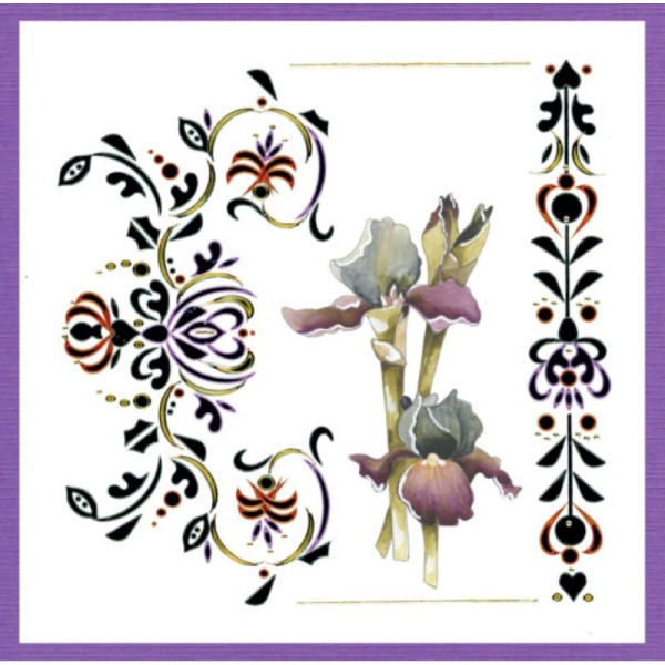 Dot and do 191 - kit Carte 3D - Fleurs violettes - Photo n°4
