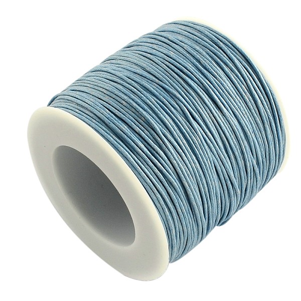 Fil coton ciré bleu acier 1 mm x 2 m - Photo n°1