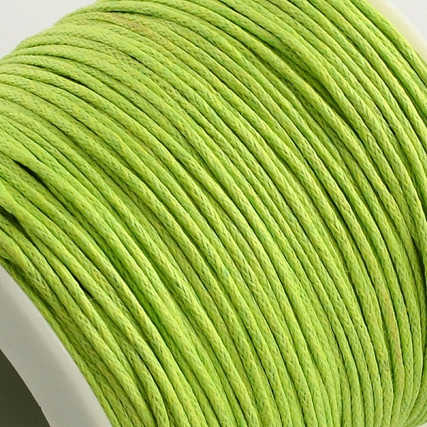 Fil coton ciré vert chartreuse 1 mm x 2 m - Photo n°2