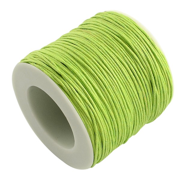 Fil coton ciré vert chartreuse 1 mm x 2 m - Photo n°1