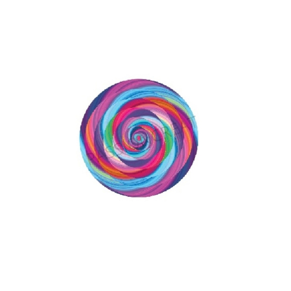 Spiral - Tourbillon 2 Cabochons Multicolore 18mm - Photo n°1