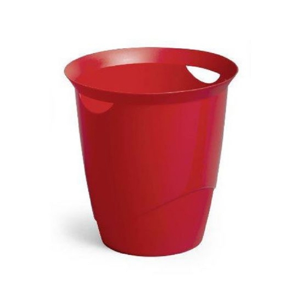 Corbeille à papier TREND, 16 litres, rond, rouge - Photo n°1
