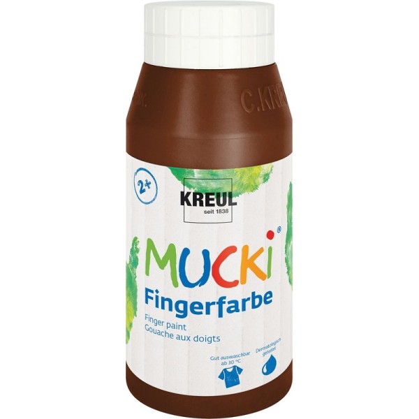 Gouache aux doigts ''MUCKI'', 750 ml, marron - Photo n°1