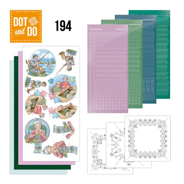 Dot and do 194 - kit Carte 3D - Tricot et pêche - Photo n°1