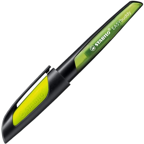 Stylo plume EASYbuddy L, gaucher, noir/citron vert - Photo n°1