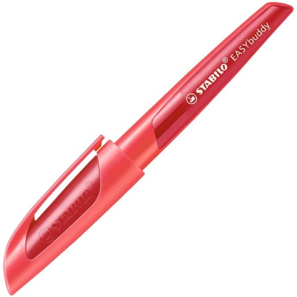 Stylo plume EASYbuddy M, droitiers, corail/rouge - Photo n°1