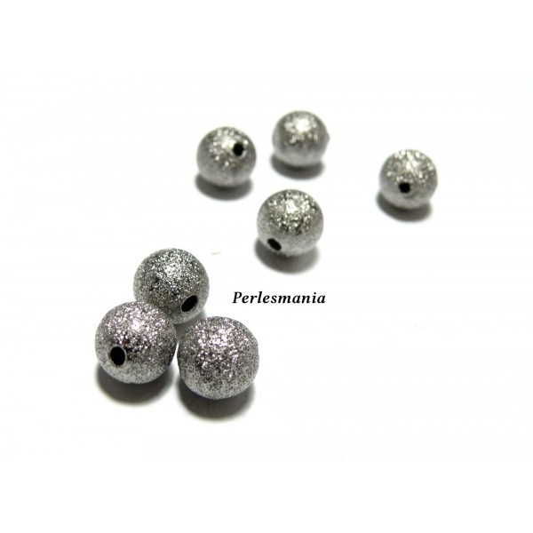 Lot de 20 perles intercalaires stardust 10mm GUN Metal P226 - Photo n°1