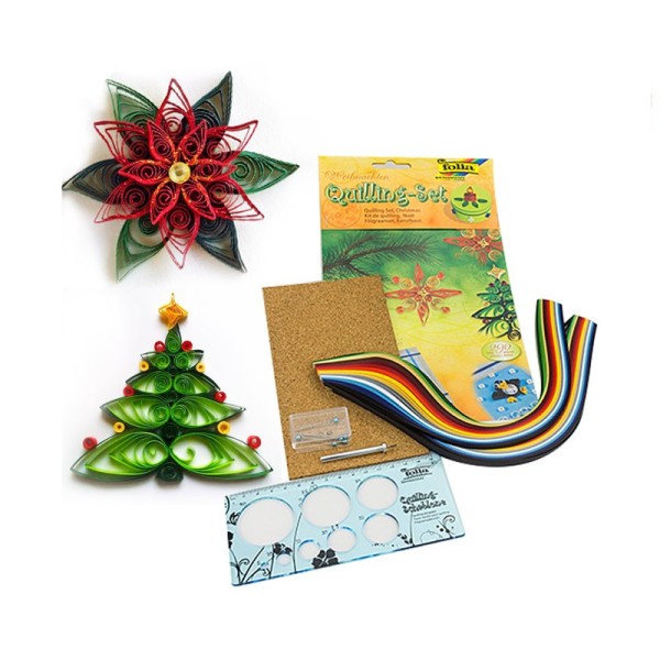 Set de Bandelettes papier quilling, Noël, 290 pièces, et accessoires - Photo n°1