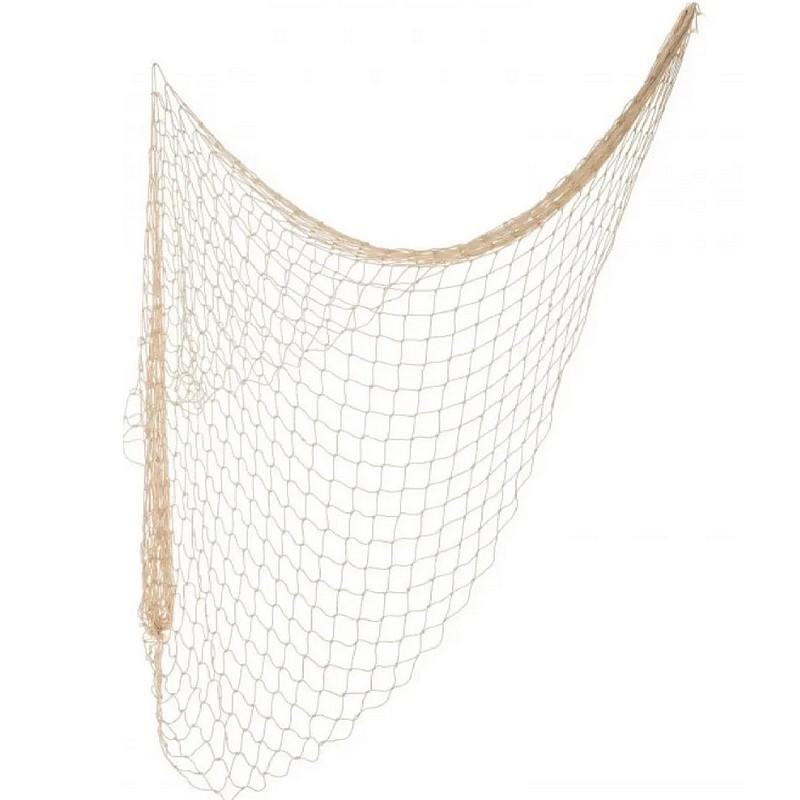 Filet de pêche décoratif en coton, 4 m x 1 m, Epaisseur du fil 1,2mm,  Largeur des mailles 5cm, Coule - Kit feutrine - Creavea