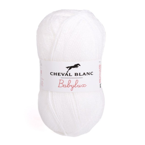 Laines Cheval Blanc - BABYLUX fil à tricoter layette 50g 100% acrylique - Idéale pour le tricot bébé - Photo n°2