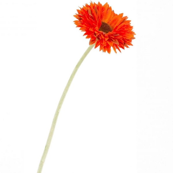 Gerbera Spider Orange artificielle, Fleur de 59 cm de haut - Photo n°1