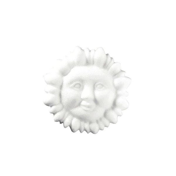 Soleil avec visage en polystyrène, Diamètre 24 cm, 3,5 cm d'épaisseur, Sty - Photo n°1