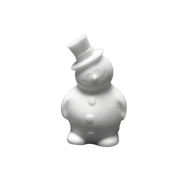 Bonhomme de neige en polystyrène, 17 cm, Styropor à customiser - Photo n°1