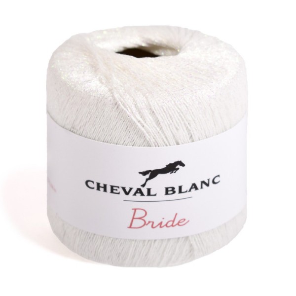 Laines Cheval Blanc - BRIDE fil à tricoter 25g - 100% polyester - Fil brillant - Photo n°1