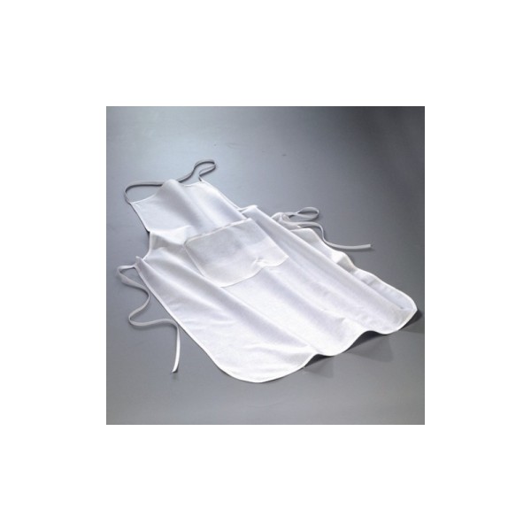 Tablier de bricolage pour adulte, avec poche, en Coton fin et léger blanc, 60 cm x 90 cm - Photo n°1
