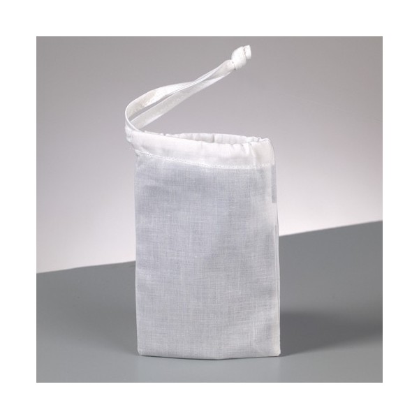 Petit Sac en coton blanc, 15 x 10 cm, pochon avec cordon de serrage, 105 g/m² - Photo n°2