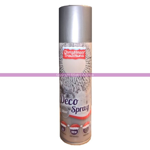 Spray acrylique couleur Argenté, Bombe aérosol adaptée au polystyrène, 150 ml - Photo n°1