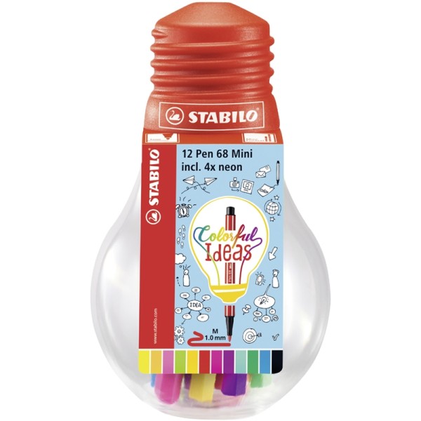 Stylo-feutre Pen 68 Mini, Colorful Ideas, kit de 12 - Photo n°1