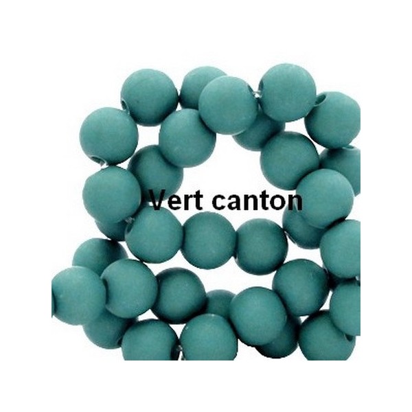 Lot de 200  perles acryliqes 6mm de diametre bleu vert canton - Photo n°1