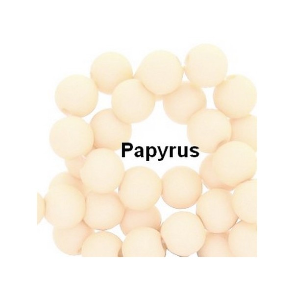 Lot de 200  perles acryliqes 6mm de diametre papyrus - Photo n°1