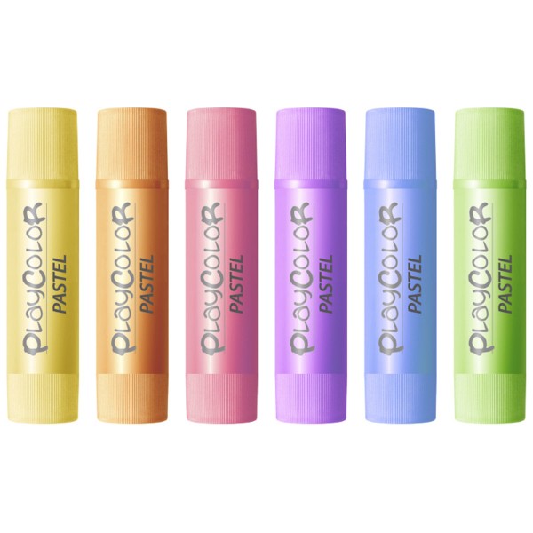 Sticks de gouache solide Playcolor - Coloris pastel - 6 pcs - Photo n°2