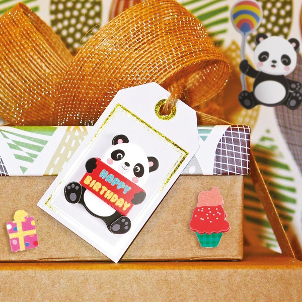 Stickers 3D - Panda - 11 pcs - Photo n°2