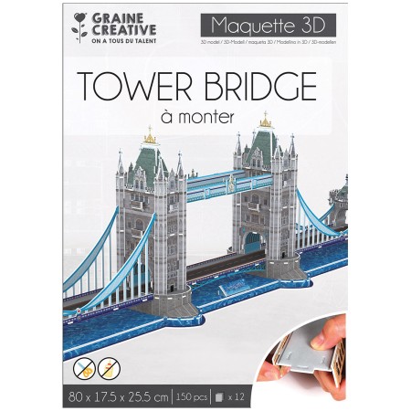Puzzle 3D maquette - Tower Bridge - 80 x 17,5 x 25,5 cm