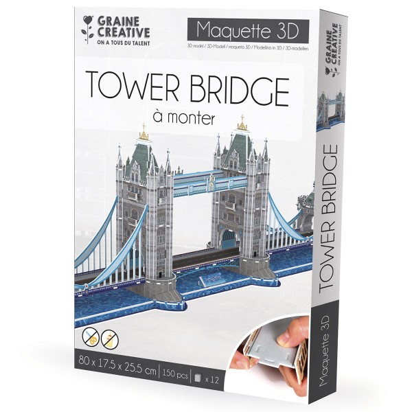 Puzzle 3D maquette - Tower Bridge - 80 x 17,5 x 25,5 cm - Photo n°3