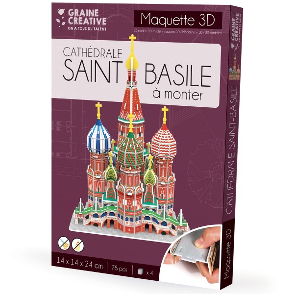 Puzzle 3D maquette - Cathédrale Saint Basile - 17 x 14 x 24 cm - Photo n°3