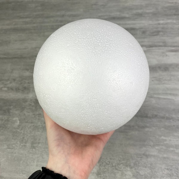 Lot de 20 boules pleines en polystyrène diamètre 15 cm, Styropor blanc 150 mm densité professionnell - Photo n°4