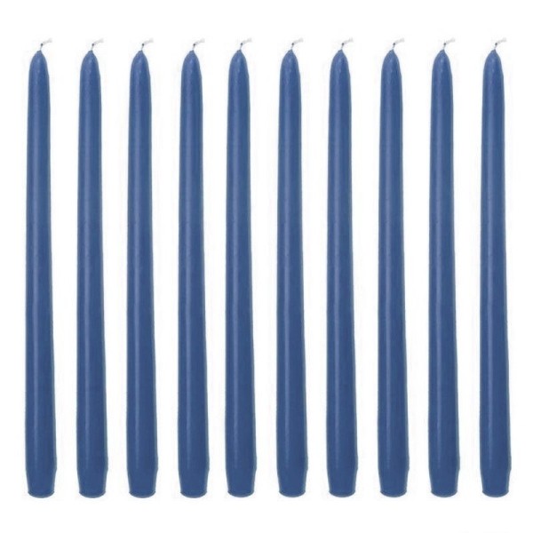 10 Bougies Bleu foncé Chandelier 25 cm, Bougie flambeau, diam. de base 2,2cm - Photo n°1